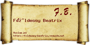 Földessy Beatrix névjegykártya